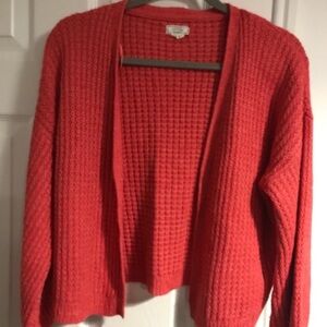 Fat Face Women's Vibrant Red Textured Cardigan